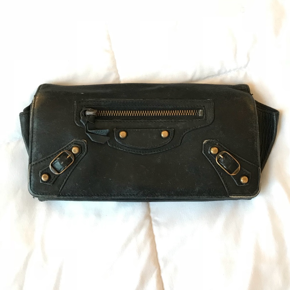 Balenciaga black leather wallet clutch - Picture 3 of 8